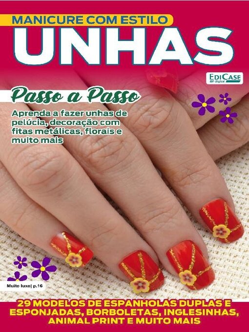 Decoração de unhas com pelúcia