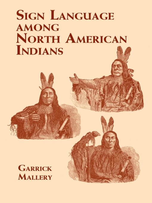 Book cover, "Sign Language Among North American Indians" by Garrick Mallery