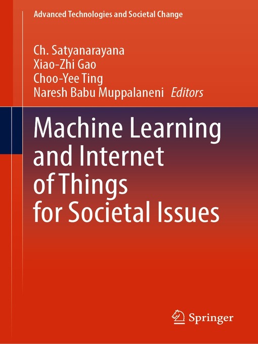Machine Learning and Internet of Things for Societal Issues - NLB ...